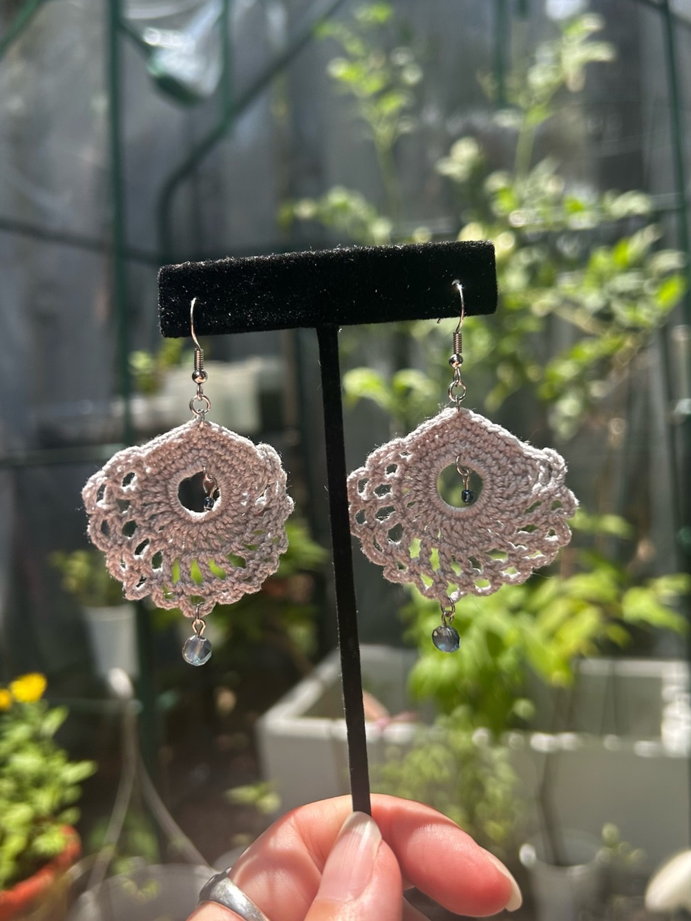 Crochet Fan Earrings